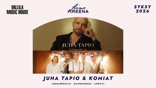 Sydänmailla 2.0 – Juha Tapio & Komiat – Aino Areena, Järvenpää