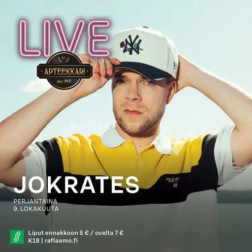 Apteekkari Live: Jokrates 9.10. – Apteekkari Kuopio, Kuopio