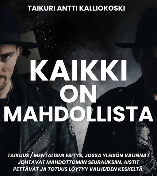 Taikuri Antti Kalliokosken ”Kaikki on mahdolllista” -taikashow – Teatteritalo Pläkki, Koulutie 4, Eura, Eura