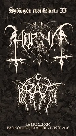 Sydänyön Evankeliumi II: Horna/ Kratti – Bar Kotelo, Tampere