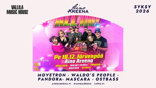 Kaikki Ysäristä All In! – Aino Areena, Järvenpää