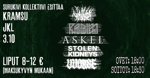 Sukiko esittää: A Stacket Bill of Pörinä and Kolina – Alakulttuuritalo Kramsu, Jyväskylä