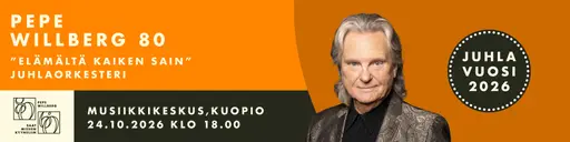 Pepe Willberg 80 “Elämältä Kaiken Sain” – Kuopio Musiikkikeskus, Kuopio