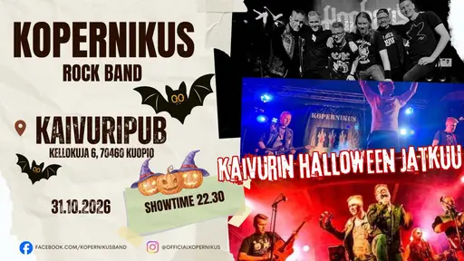 Kopernikus – Ja Halloween Bileet Jatkuvat! – Kaivuri Pub, Kuopio