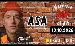Vernissa Rap night: Asa & Band + Dj Bule Goreng – Kulttuuritehdas Vernissa, Vantaa
