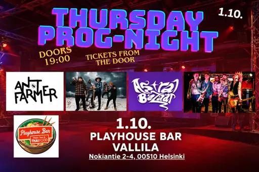 Thursday Prog-Night – Playhouse Bar, Helsinki
