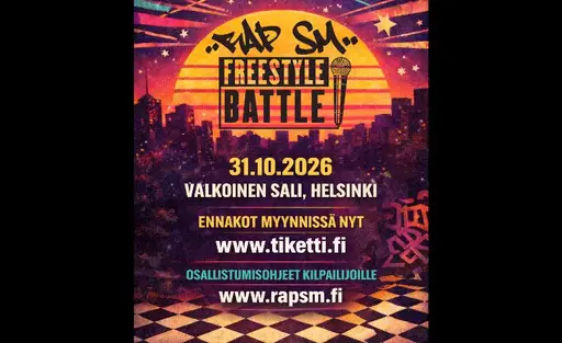 Rap SM Freestyle Battle 2026 – Valkoinen Sali, Helsinki