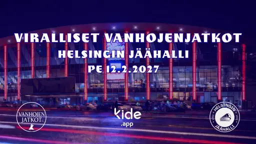 Viralliset Vanhojen jatkot 2027 – Ensimmäistä kertaa koskaan Helsingin Jäähallilla – Helsingin jäähalli, Helsinki