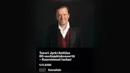 60v Kauneimmat lauluni - Jyrki Anttila – Kulttuuritalo Martinus Vantaa, Vantaa