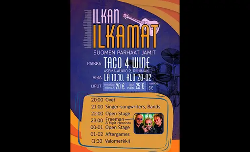 Taco 4 Wine: Ilkan Ilkamat & Freeman – Taco 4 Wine, Riihimäki