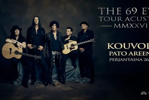 The 69 Eyes- Tour Acustica 2027 pe 26.2.2027 klo 19 Pato Areena – Pato Klubi, Kouvola