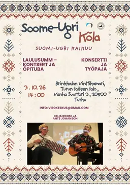 Suomi-Ugri kaikuu -konsertti ja laulusumm – Taiteen talo, Turku