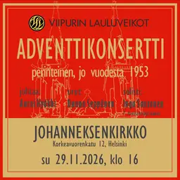 Adventtikonsertti klo16 – Viipurin Lauluveikot, Helsinki