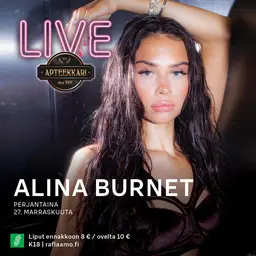 Apteekkari Live: Alina Burnet 27.11. – Apteekkari Kuopio, Kuopio