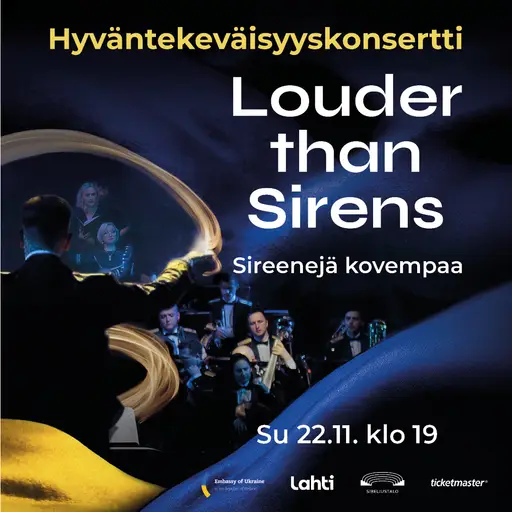 Louder than Sirens – Sireenejä kovempaa -hyväntekeväisyyskonsertti – Sibeliustalo / Finlandia-klubi, Lahti