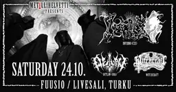 Metallihelvetti: Inferno (Cze), Outlaw (Bra), Witchcraft /Live – Fuusio Turku, Nirvana / Livesali, Turku