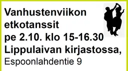 Vanhustenviikon etkotanssit – Lippulaivan kirjasto, Espoo