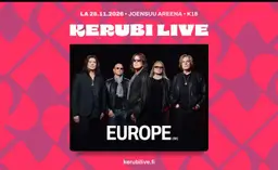 Kerubi Live 2026: Europe (SE), 51koodia, Eläkeläiset, Erja Lyytinen – Joensuu Areena, Joensuu