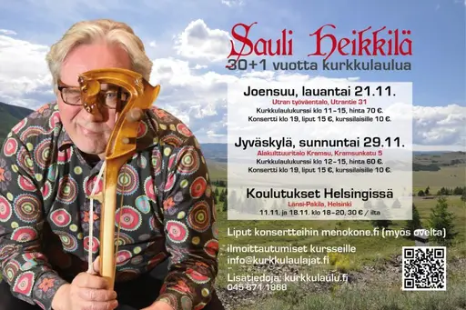 Sauli Heikkilä – 30+1 vuotta kurkkulaulua – Alakulttuuritalo Kramsu, Jyväskylä