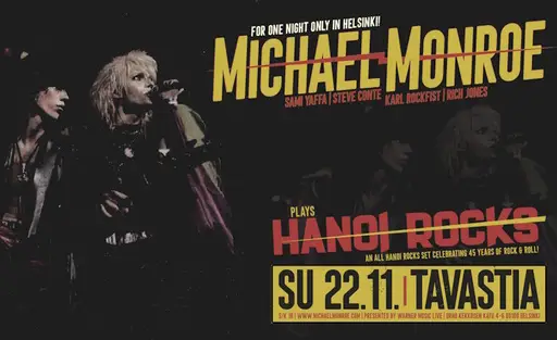 Michael Monroe plays Hanoi Rocks (Ikärajaton) – Tavastia, Helsinki