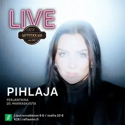Apteekkari Live: Pihlaja 20.11. – Apteekkari Kuopio, Kuopio