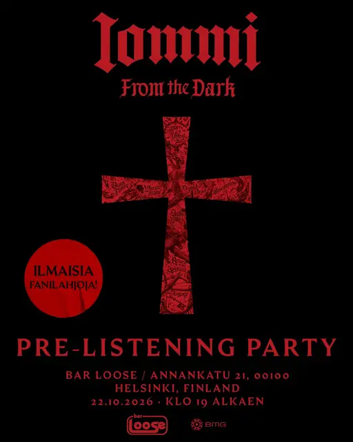 Toni Iommi: From the Dark -levyn ennakkokuuntelubileet – Bar Loose, Helsinki
