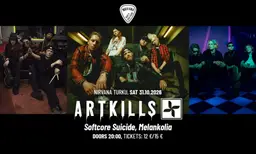 ARTKILLS, MELANKOLIA, SOFTCORE SUICIDE / Nirvana – Fuusio Turku, Nirvana / Livesali, Turku
