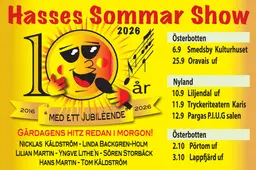 10 år med Hasses Sommarshow – PUNT Kulttuurisali, Parainen