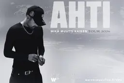 AHTI: Mikä muutti kaiken albumikiertue la 14.11.2026 klo 20 Pato Areena – Pato Klubi, Kouvola