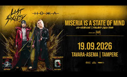 Lost Society & HOKKA + Support: St. Aurora – Tavara asema, Tampere