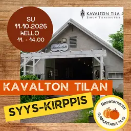 Kavalton tilan Syyskirppis – Kavalton Tila Oy, Piikkiö