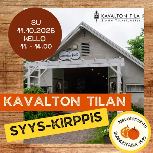 Kavalton tilan Syyskirppis – Kavalton Tila Oy, Piikkiö