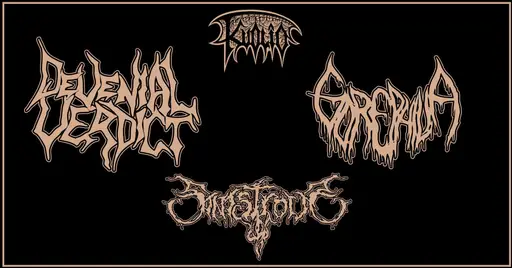 Kuolio Klubi Vi: Gorephilia - Devenial Verdict - Sinistrous – Ottopoika, Kuopio