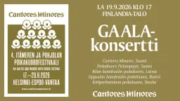 4. Itämeren ja Pohjolan pk-festivaali – Cantores Minores – Finlandia-talo, Helsinki