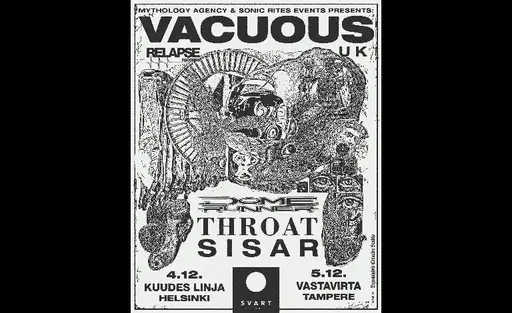 Alkuillan Konsertti: Vacuous (UK) + Dome Runner + Throat + Sisar – Kuudes Linja Helsinki, Helsinki
