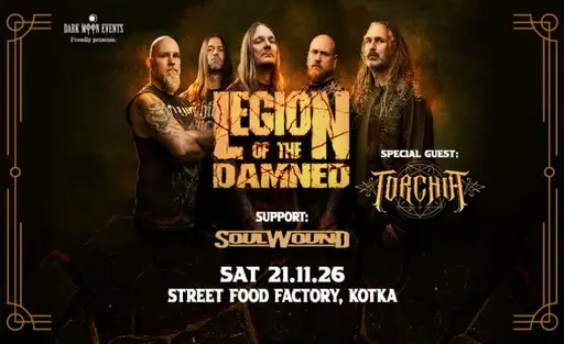 Legion Of The Damned + Torchia & Soulwound – Street Food Factory, Kotka