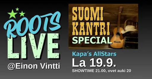 Kapa's Allstars - Suomikantri Special – Gastropub Eino, Mikkeli