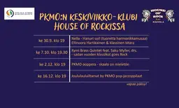 PKMO: keskiviikko-klubi – House Of Rock Bar, Kouvola