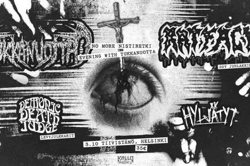 Tukkanuotta, Ratface, Demonic Death Judge, Hyljätyt (K18) ***LOPPUUNMYYTY*** – Tiivistämö, Helsinki