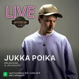 Apteekkari Live: Jukka Poika 11.12. – Apteekkari Kuopio, Kuopio