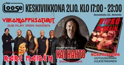 Iron Maiden & Nicko McBrain -ilta Bar Loosessa – Bar Loose, Helsinki