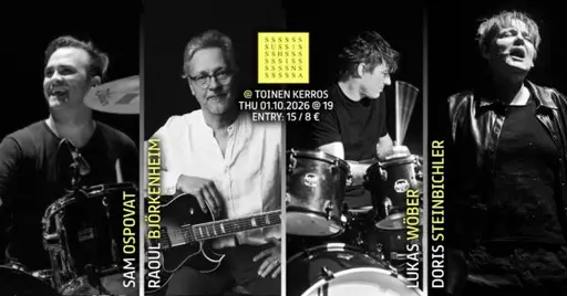 / Suhina Klubi: RAOUL BJÖRKENHEIM & SAM OSPOVAT & DORIS STEINBICHLER & LUKAS WÖBER – Äänen Lumo / Toinen Kerros, Helsinki