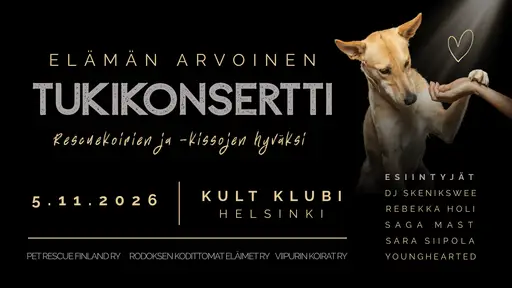 KULT: Elämän arvoinen -tukikonsertti – Kulttuuritalo, Helsinki