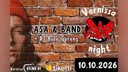 Vernissa Rap Night: Asa & Band + DJ Bule Goreng – Kulttuuritehdas Vernissa, Vantaa