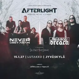 Never Obey Again (IT) Balance Breach Silence The Echo – Lutakko, Jyväskylä