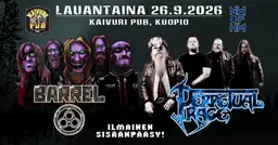 New Wave Of Finnish Heavy Metal Night – Barrel & Perpetual Rage – Kaivuri Pub, Kuopio